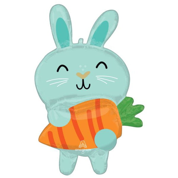 86cm Foil Shape Minty Bunny & Carrot #45160