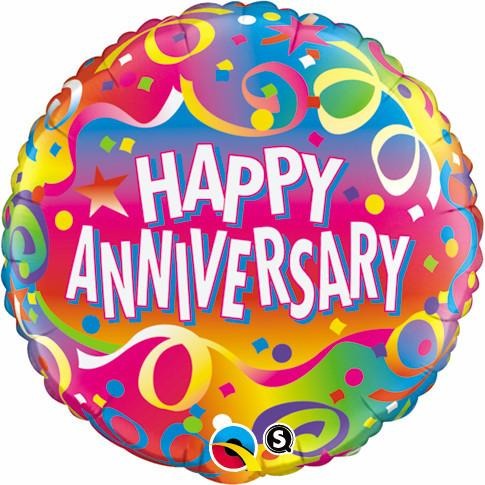 45cm Round Foil Anniversary Confetti #75224 - Each (Pkgd.)