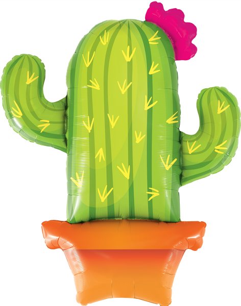 103cm Shape Foil Potted Cactus #78652 - Each (Pkgd.)