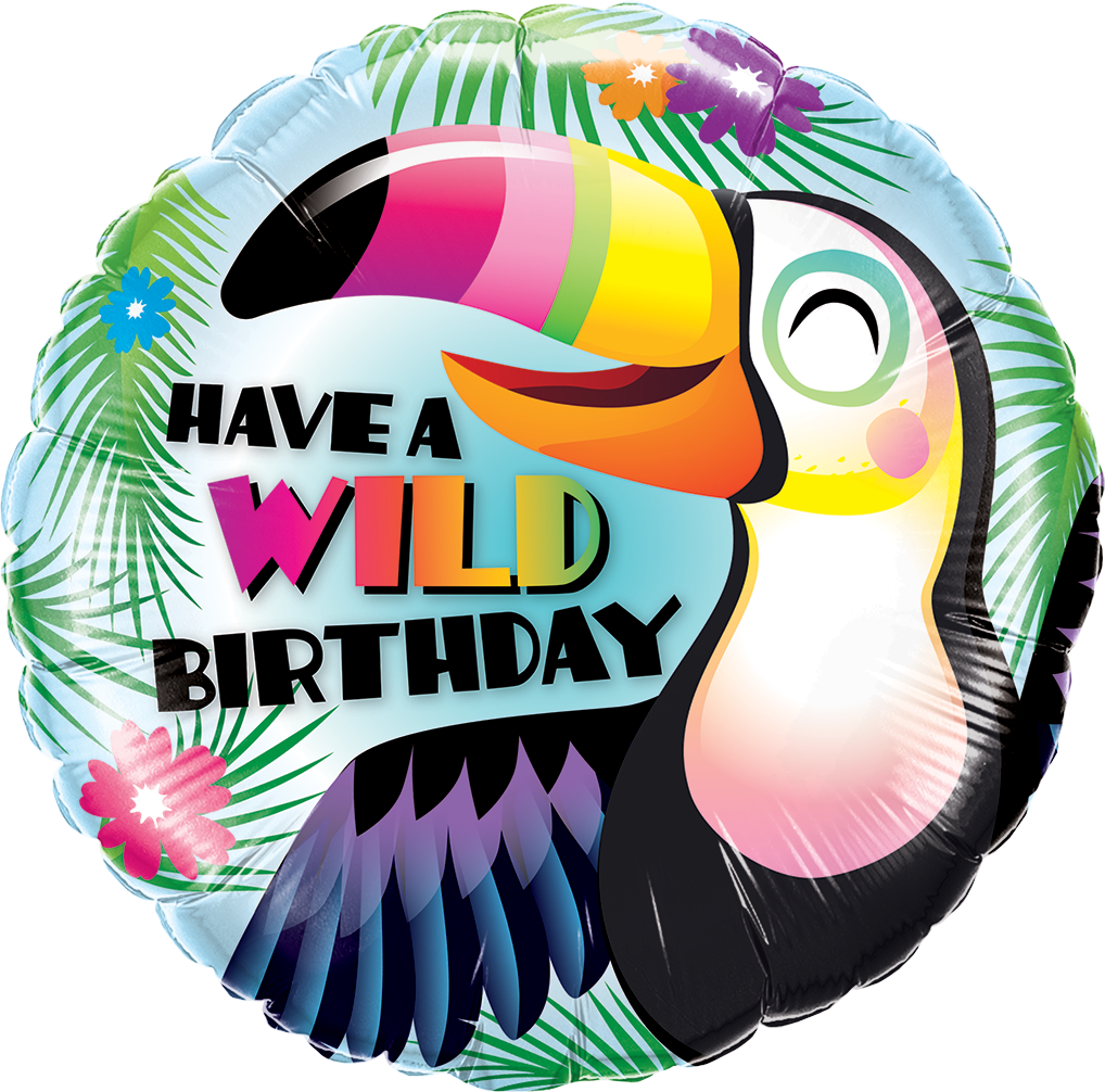 45cm Round Foil Have a Wild Birthday #78660 - Each (Pkgd.)