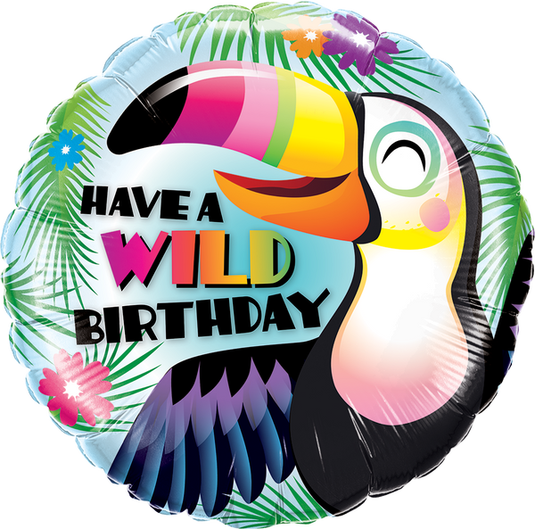 45cm Round Foil Have a Wild Birthday #78660 - Each (Pkgd.)