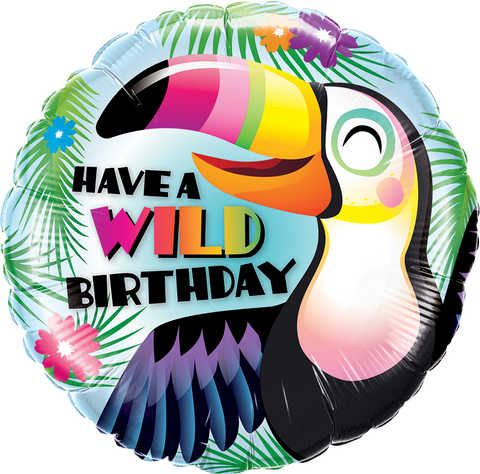45cm Round Foil Have a Wild Birthday #78660 - Each (Pkgd.)
