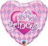 22cm Heart Princess Tiara #32943 - Each (Inflated, supplied air-filled on stick)