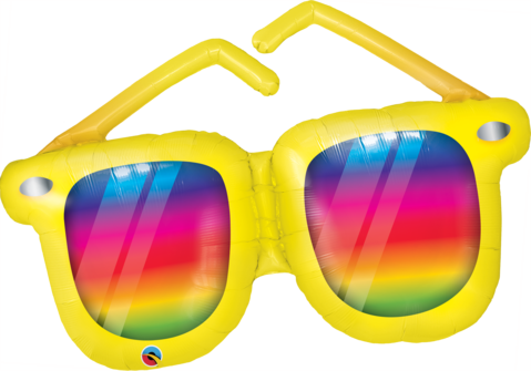 Shape Foil Rainbow Stripe Sunglasses 42