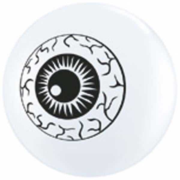 12cm Round White Eyeball Topprint #84895 - Pack of 100