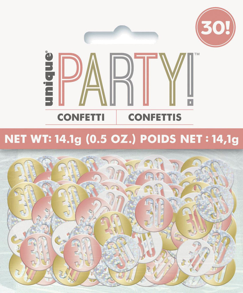 14g Foil Confetti Rose Gold Age 30 #M84948