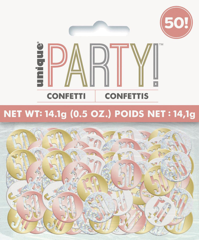 14g Foil Confetti Rose Gold Age 50 #M84950