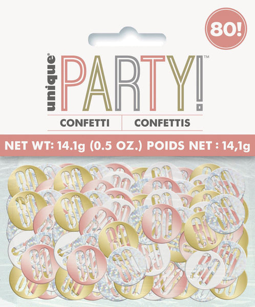 14g Foil Confetti Rose Gold Age 80 #M84953