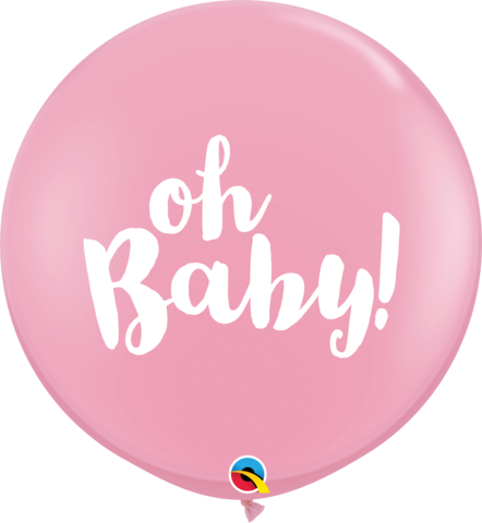 90cm Round Pink Oh Baby! #85829 - Pack of 2