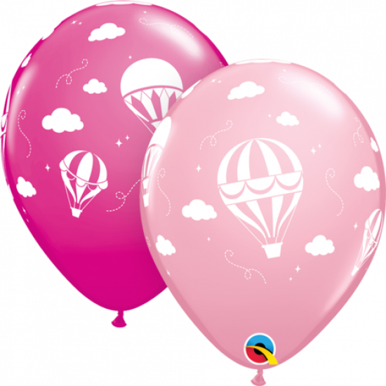 28cm Round Hot Air Balloons Pink & Wild Berry #85838 - Pack of 50