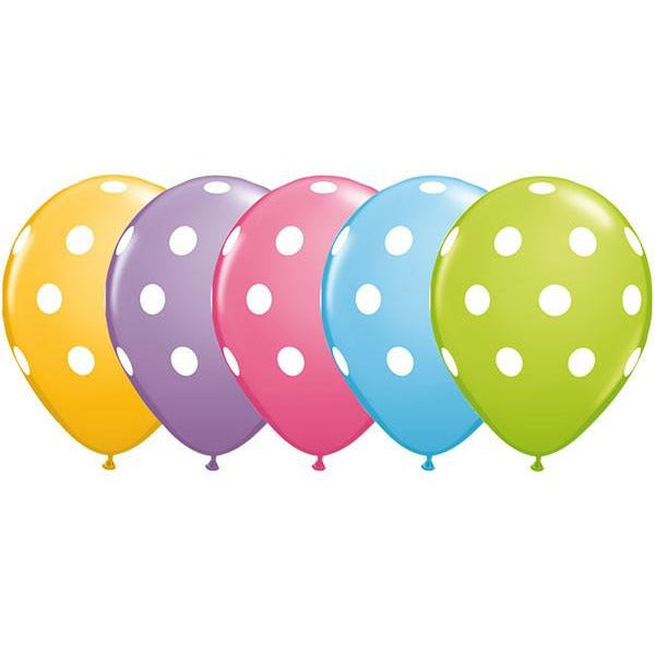 28cm Round Special Assorted Big Polka Dots #86421 - Pack of 50