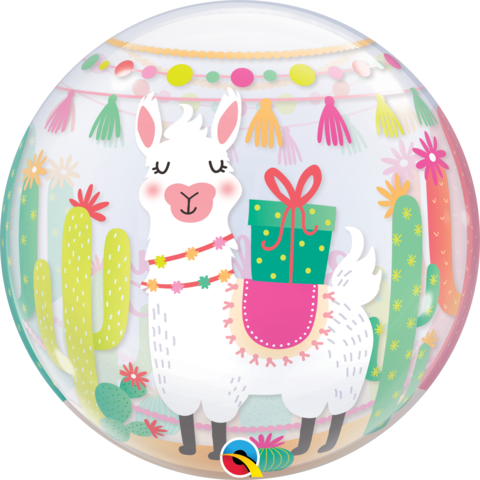 56cm Single Bubble Llama Birthday Party #87742 - Each