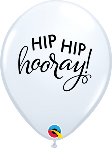 28cm Round White SIMPLY Hip Hip Hooray! #87916 - Pack of 50