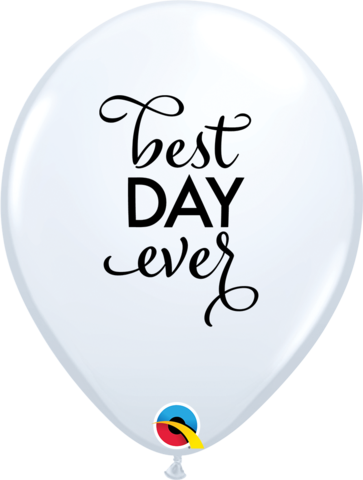 28cm Round White SIMPLY Best day Ever #88204 - Pack of 50