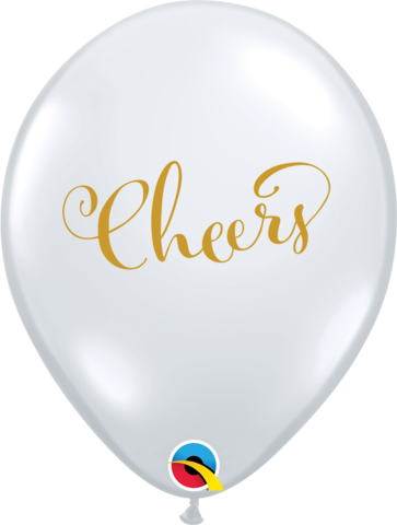 28cm Round Clear/Gold print SIMPLY Cheers #88207 - Pack of 50