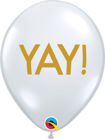 28cm Round Clear/Gold print SIMPLY Yay! #88209 - Pack of 50