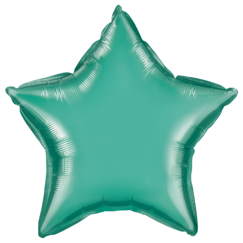50cm Star Chrome Green Plain Foil #89721 - Each (Unpkgd.)