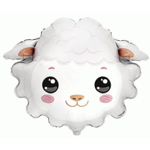 58cm Shape Foil SHEEP Face #901820 - Each (Pkgd.)