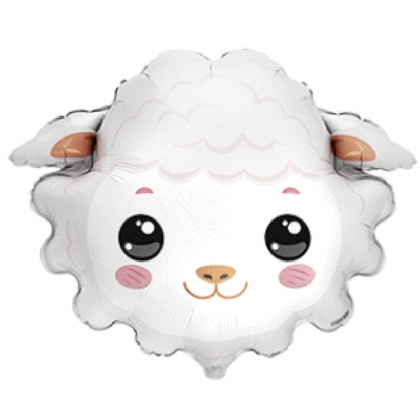 58cm Shape Foil SHEEP Face #901820 - Each (Pkgd.)