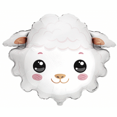 58cm Shape Foil SHEEP Face #901820 - Each (Pkgd.)