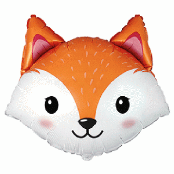 62cm Shape Foil FOX Face #901822 - Each (Pkgd.)