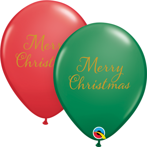28cm Round Red & Green/Gold print SIMPLY Merry Christmas #90224 - Pack of 50