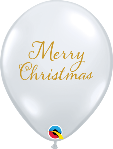 28cm Round Clear/Gold print SIMPLY Merry Christmas #90225 - Pack of 50