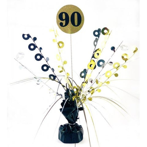 Happy Birthday Black/Gold C/piece Age 90 #AP207382 Each