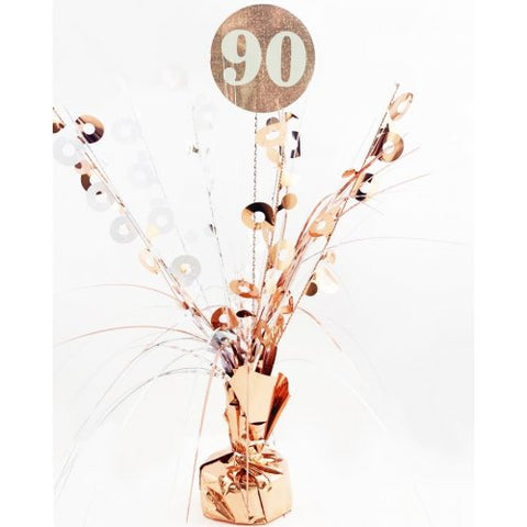 Happy Birthday White/Rose Gold C/piece Age 90 #AP207370 Each