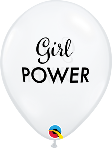 28cm Round Clear/black print SIMPLY Girl Power #97142 - Pack of 50