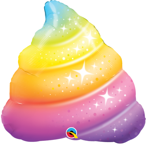 Shape Foil Rainbow Poop Sparkles 30