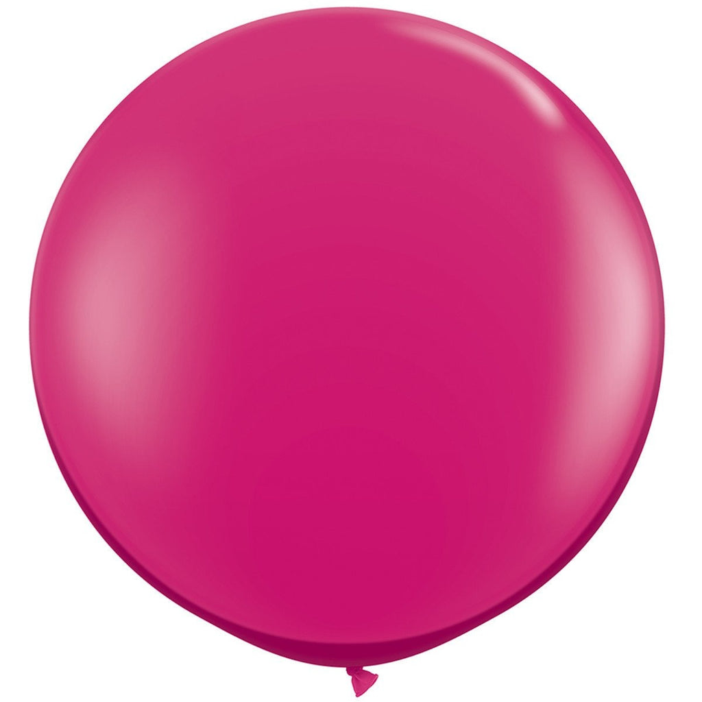 90cm Round Jewel Magenta Qualatex Plain Latex #43492 - Pack of 2 SPECIAL ORDER ITEM