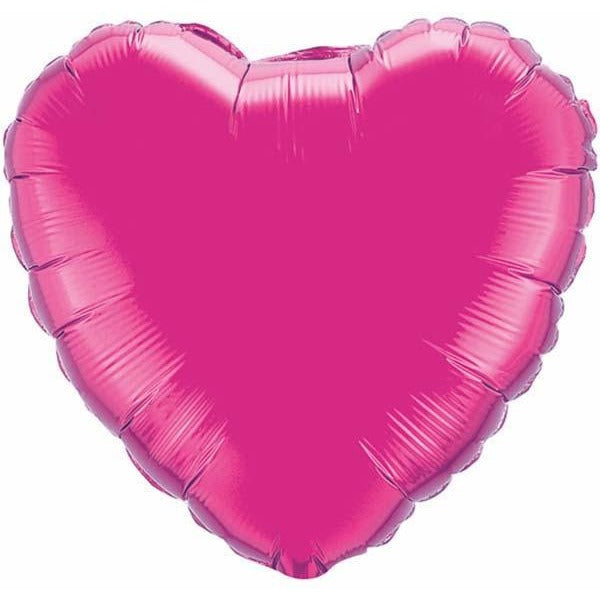 22cm Heart Foil Magenta Plain Foil #99342 - Each (Unpkgd.) SPECIAL ORDER ITEM