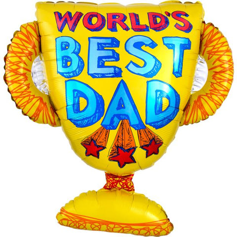 68cm Foil Shape Trophy World's Best DAD #HA26023