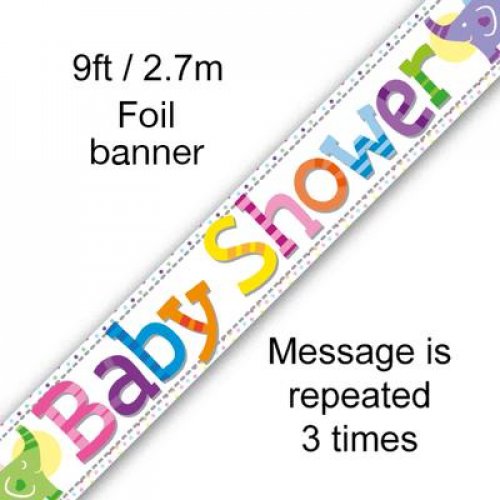 2.7m BANNER Baby Shower Elephant #109471