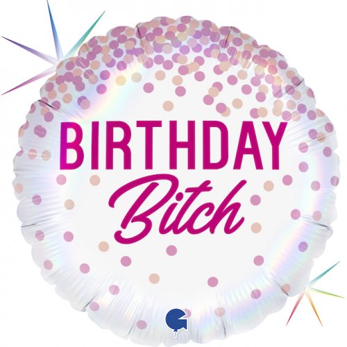 45cm Round Foil Balloon BIRTHDAY B!TC# #G78037RH - Each (Pkgd.)
