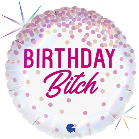 45cm Round Foil Balloon BIRTHDAY B!TC# #G78037RH - Each (Pkgd.)