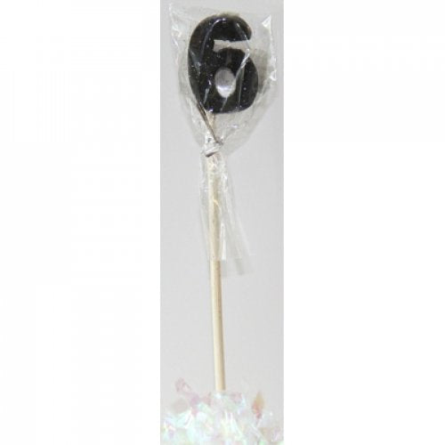 Long Stick Candle Six Black #447406 Each
