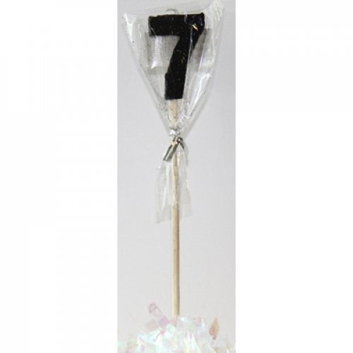 Long Stick Candle Seven Black #447407 Each