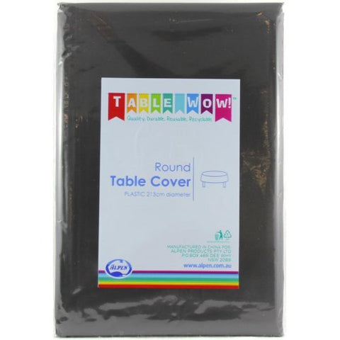 Tablecover BLACK Round 213cm #AP388258