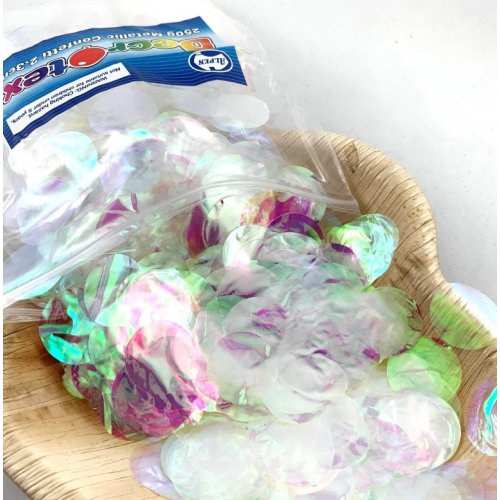 Metallic Confetti 2.3cm IRIDESCENT 250gram Bag #AP204930