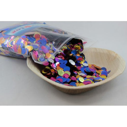 Confetti 1cm Metallic ASSORTED 250 grams #204601 - Resealable Bag
