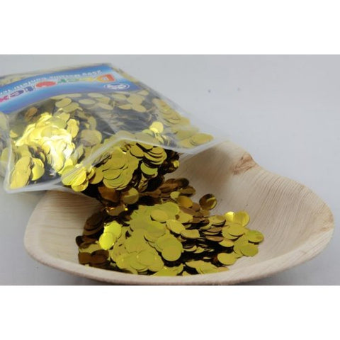 Confetti 1cm Metallic GOLD 250 grams #204603 - Resealable Bag AP