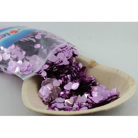 Confetti 1cm Metallic LILAC 250 grams #204606 - Resealable Bag