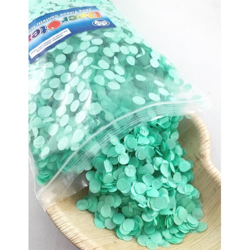 Confetti 1cm Tissue Mint Green 250 grams #204657 - Resealable Bag