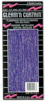 Metallic Foil CURTAIN Purple #B55410-PL 91cm x 2.24m - Each