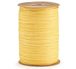 RAFFIA Ribbon 91m/100yd x 5mm Matte DAFFODIL - each #19531