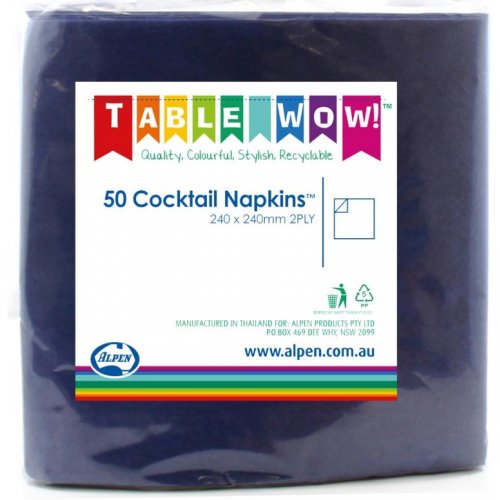 Napkins COCKTAIL Dark Blue 50pk #AP380084