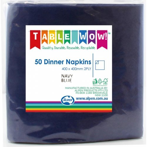 Napkins DINNER Dark Blue 50pk #AP380243
