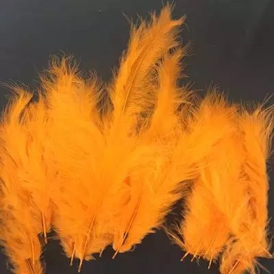 Orange FEATHER Decos for Bubbles or Latex - Pack of 100